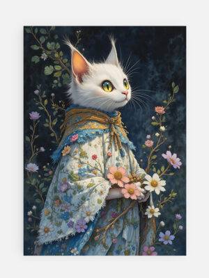 Кошка И Цветы