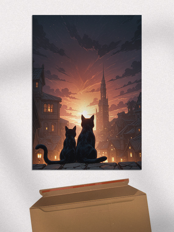 кошки на закате 2 Кошки На Закате