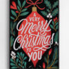 Black,Rectangular,Picture,Frame,On,White,Wall,With,Blank,Paper A Very Merry Christmas to You