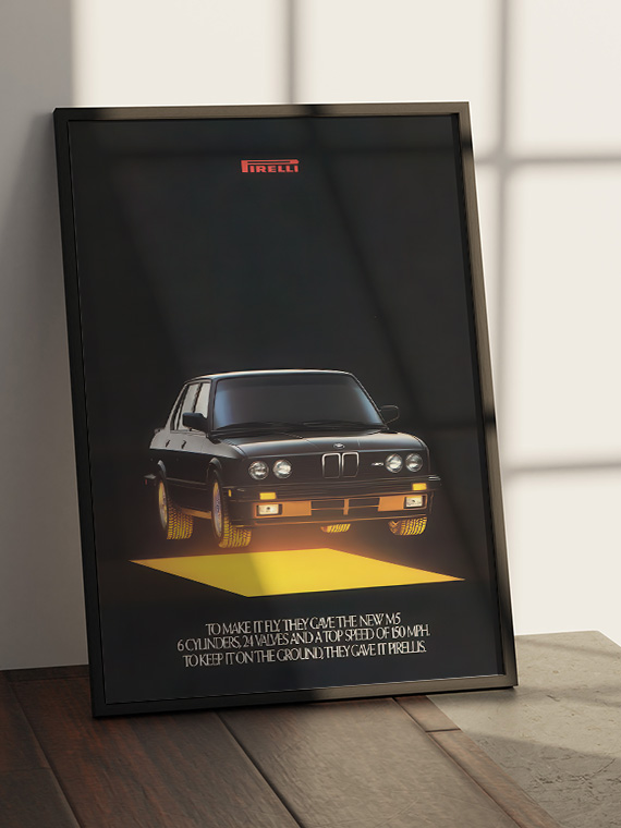bmw-m5-e39-pirelli-3-1760971973 BMW M5 E28 Pirelli Винтажная реклама