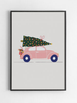 Black,Rectangular,Picture,Frame,On,White,Wall,With,Blank,Paper Ёлка на крыше автомобиля