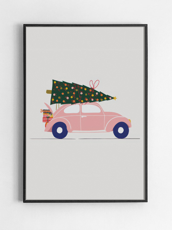 Ёлка на крыше автомобиля