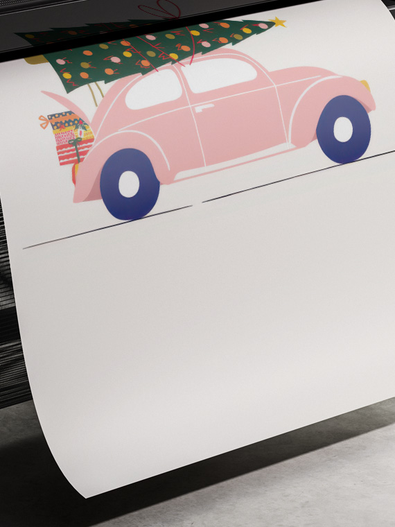 Ёлка на крыше автомобиля