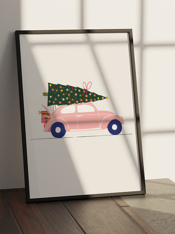 Ёлка на крыше автомобиля