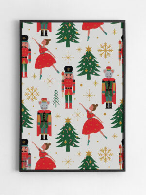 Black,Rectangular,Picture,Frame,On,White,Wall,With,Blank,Paper Герои Щелкунчика