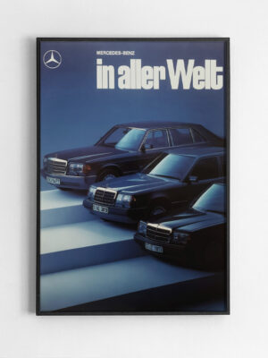 Black,Rectangular,Picture,Frame,On,White,Wall,With,Blank,Paper Мерседес W126, W124, 190