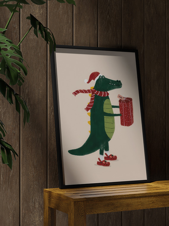 Новогодний крокодильчик