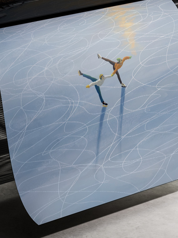 Пара на катке