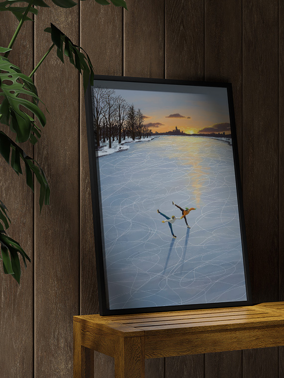 Пара на катке