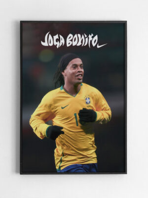 Black,Rectangular,Picture,Frame,On,White,Wall,With,Blank,Paper Роналдиньо joga bonito