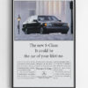 Black,Rectangular,Picture,Frame,On,White,Wall,With,Blank,Paper Mercedes-Benz S-Klasse W140, Винтажная реклама