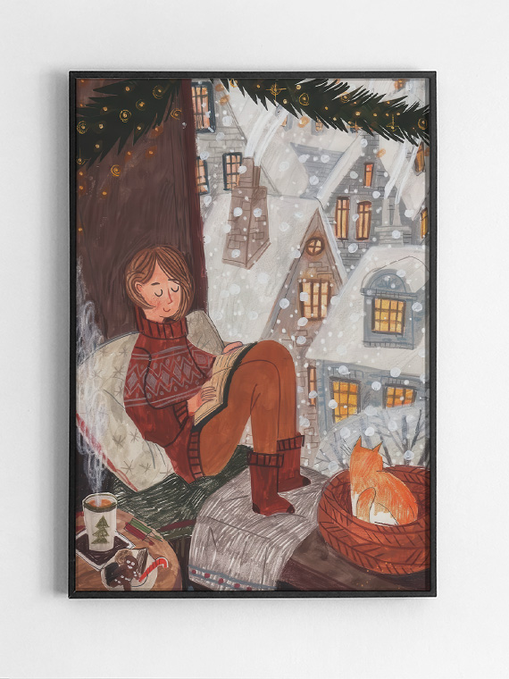 Зимний уют с котом у окна