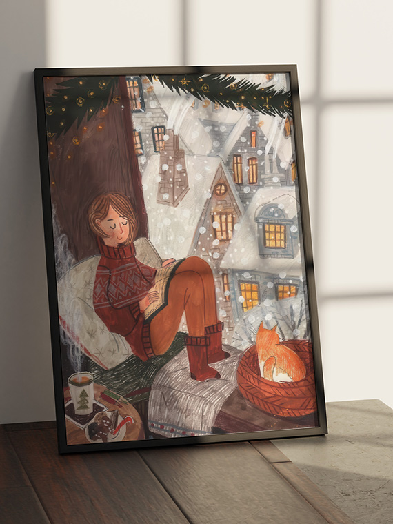 Зимний уют с котом у окна