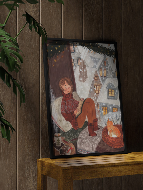 Зимний уют с котом у окна