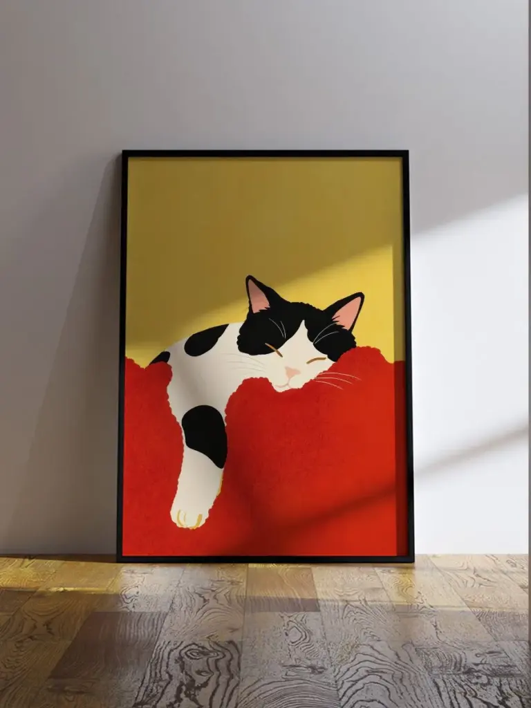 Кот спит