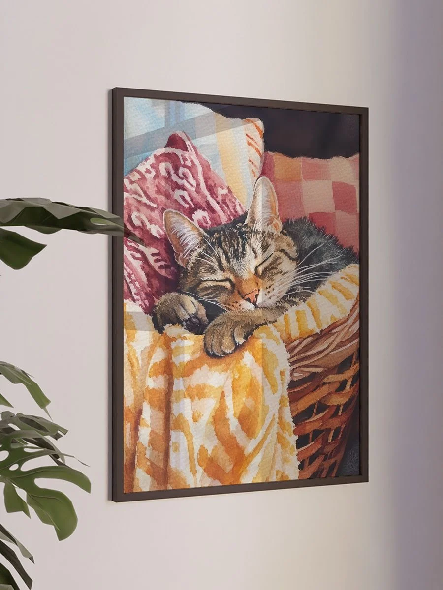 Кот спит в корзинке - изображение 3