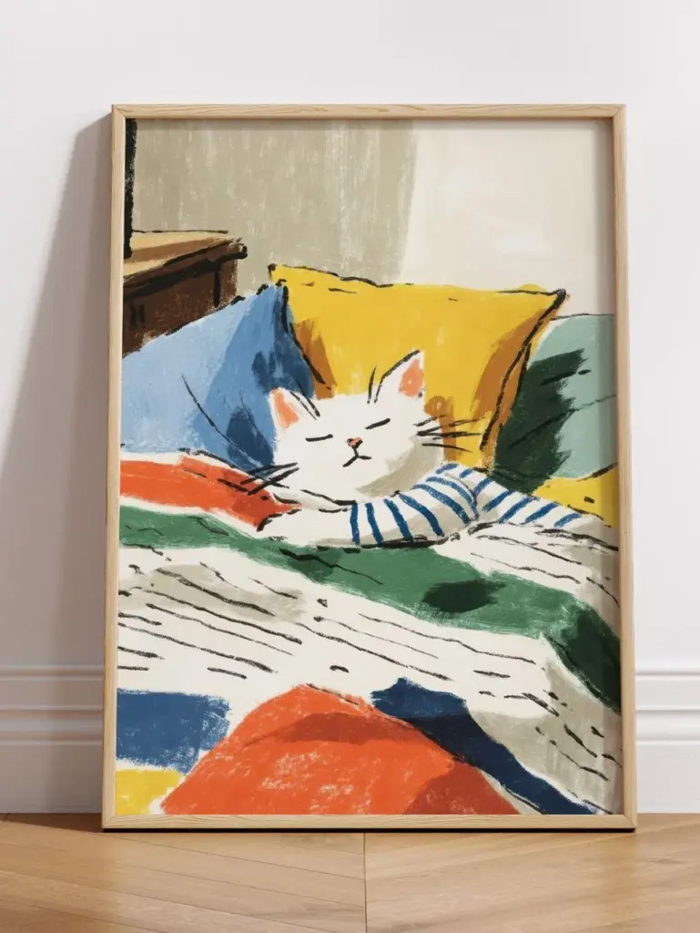 Кот в постели