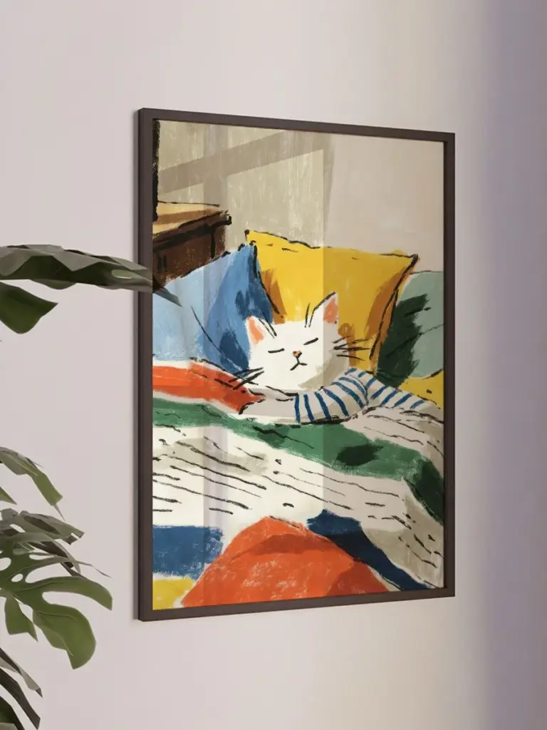 Кот в постели