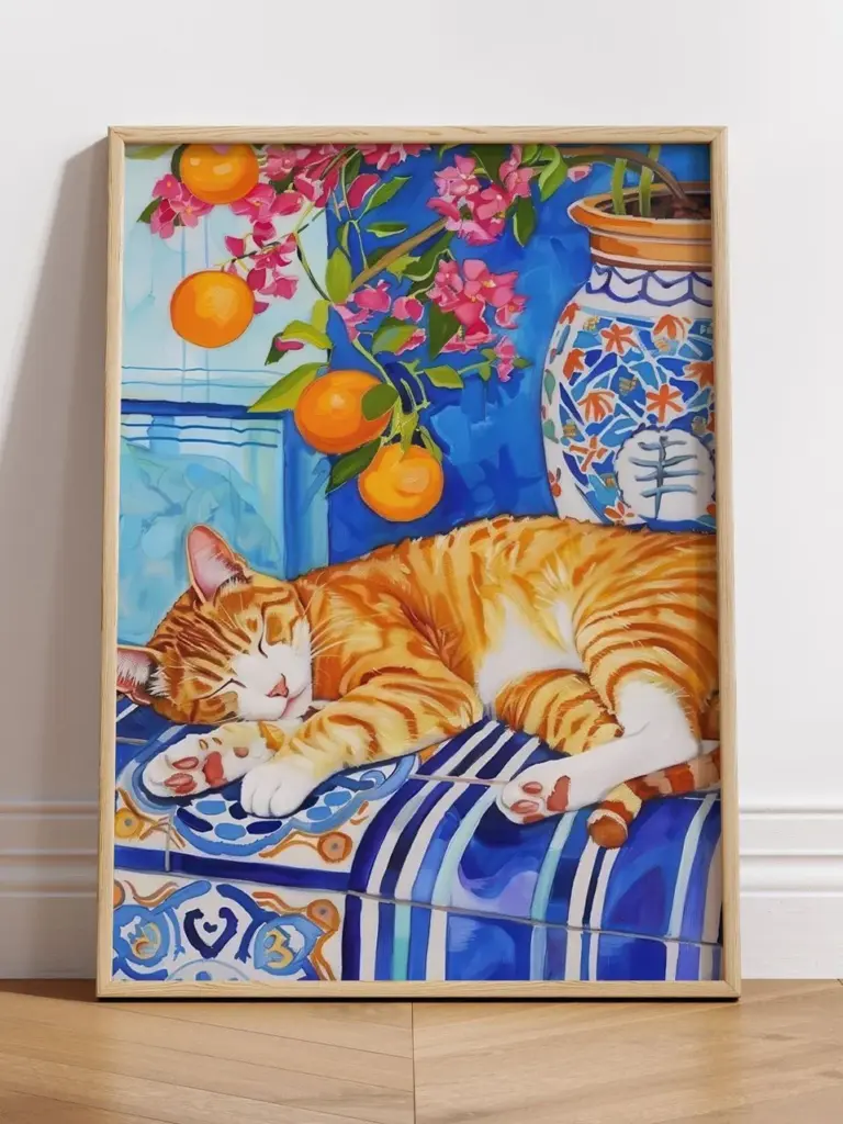 Котик и апельсины