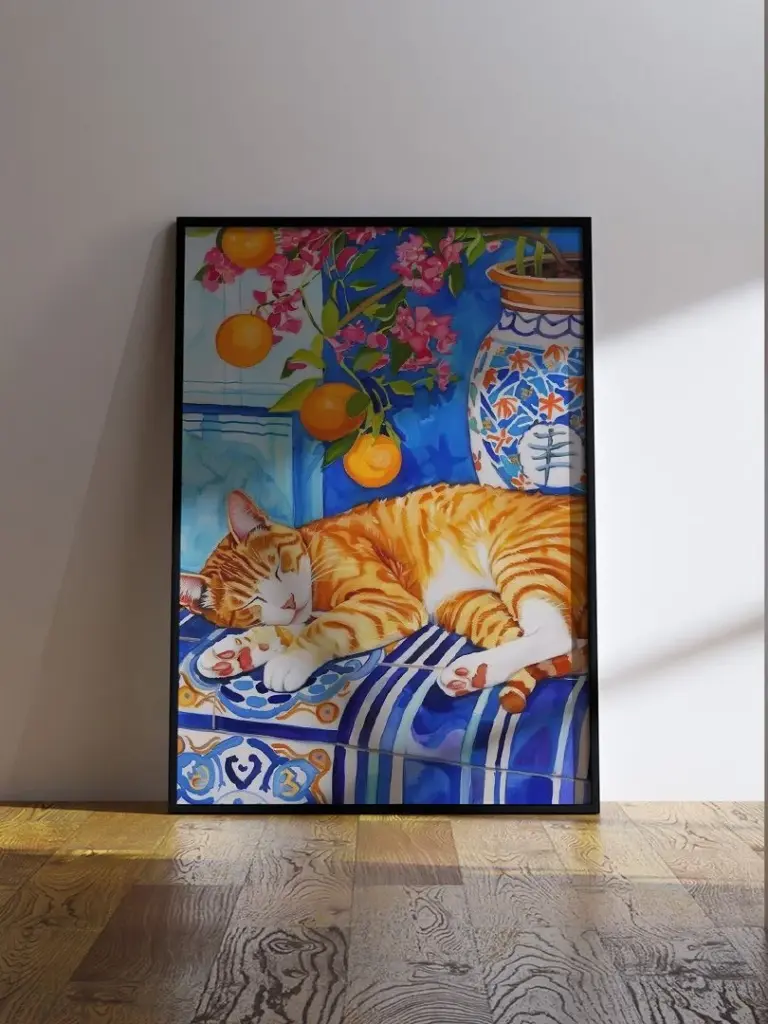 Котик и апельсины
