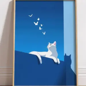 Котик и бабочки