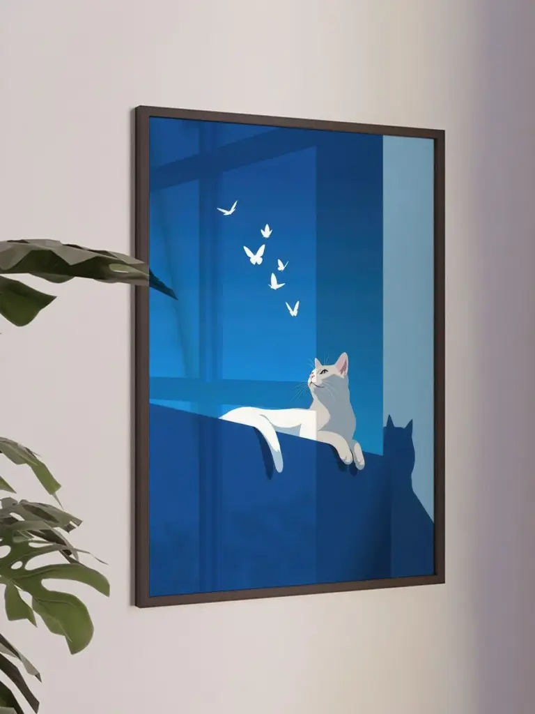 Котик и бабочки