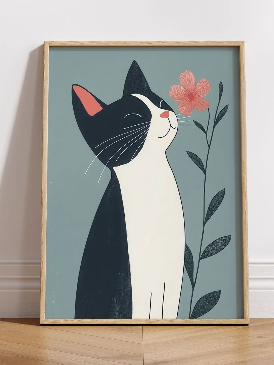 Котик и цветок - изображение 1
