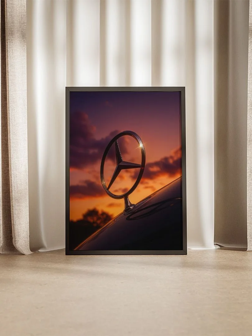 Mercedes-Benz лого на закате - изображение 4