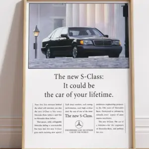 Mercedes-Benz W140 Кабан, винтажная реклама