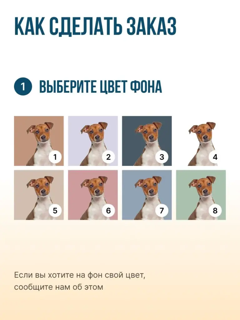 Портрет животного по фото, постер А3