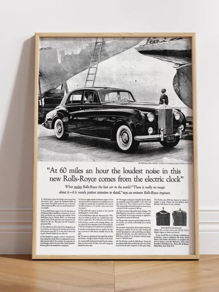 Rolls Royce реклама Дэвид Огилви