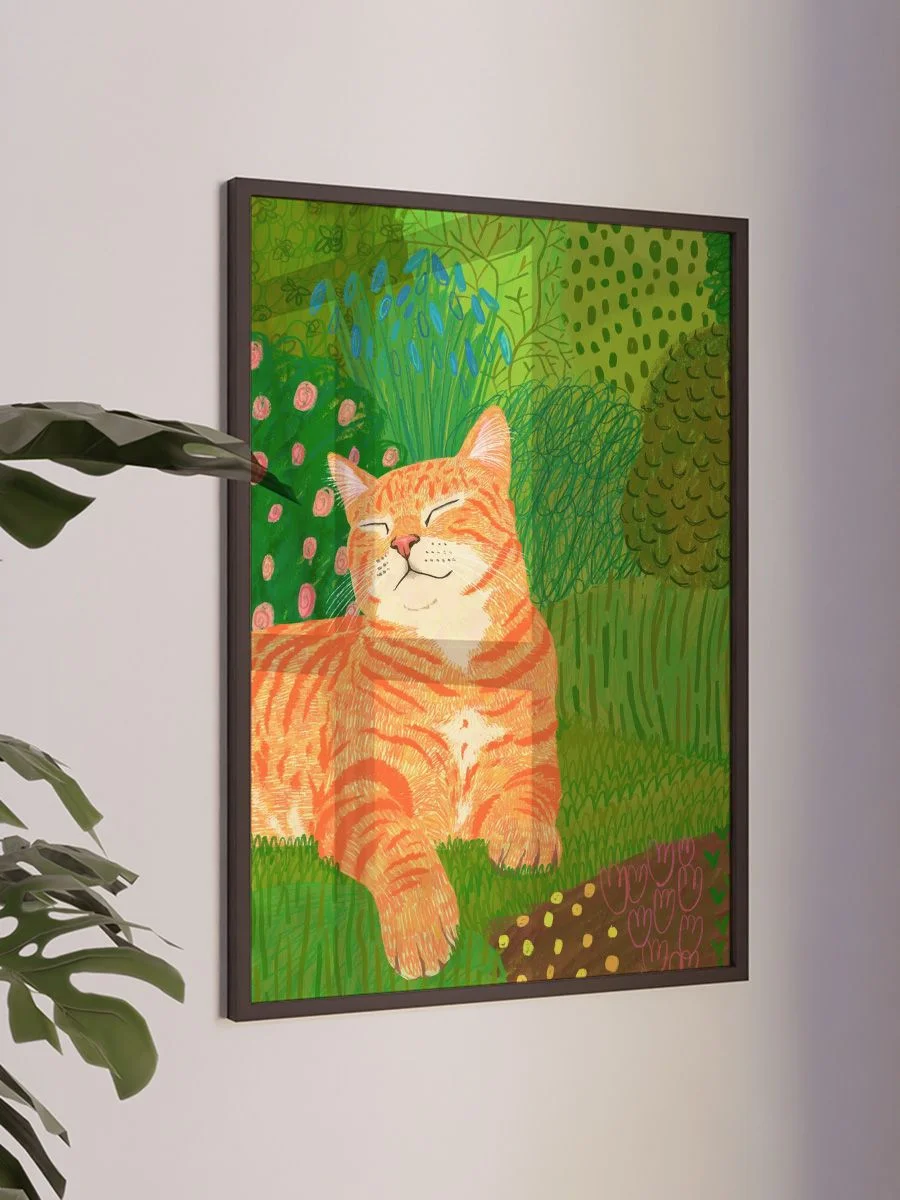 Рыжий кот на лужайке - изображение 3